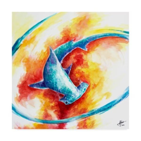 Marc Allante 'Ember Water Color' Canvas Art, 35x35, Trademark Fine Art, Mfr#: ALI42154-C3535GG
